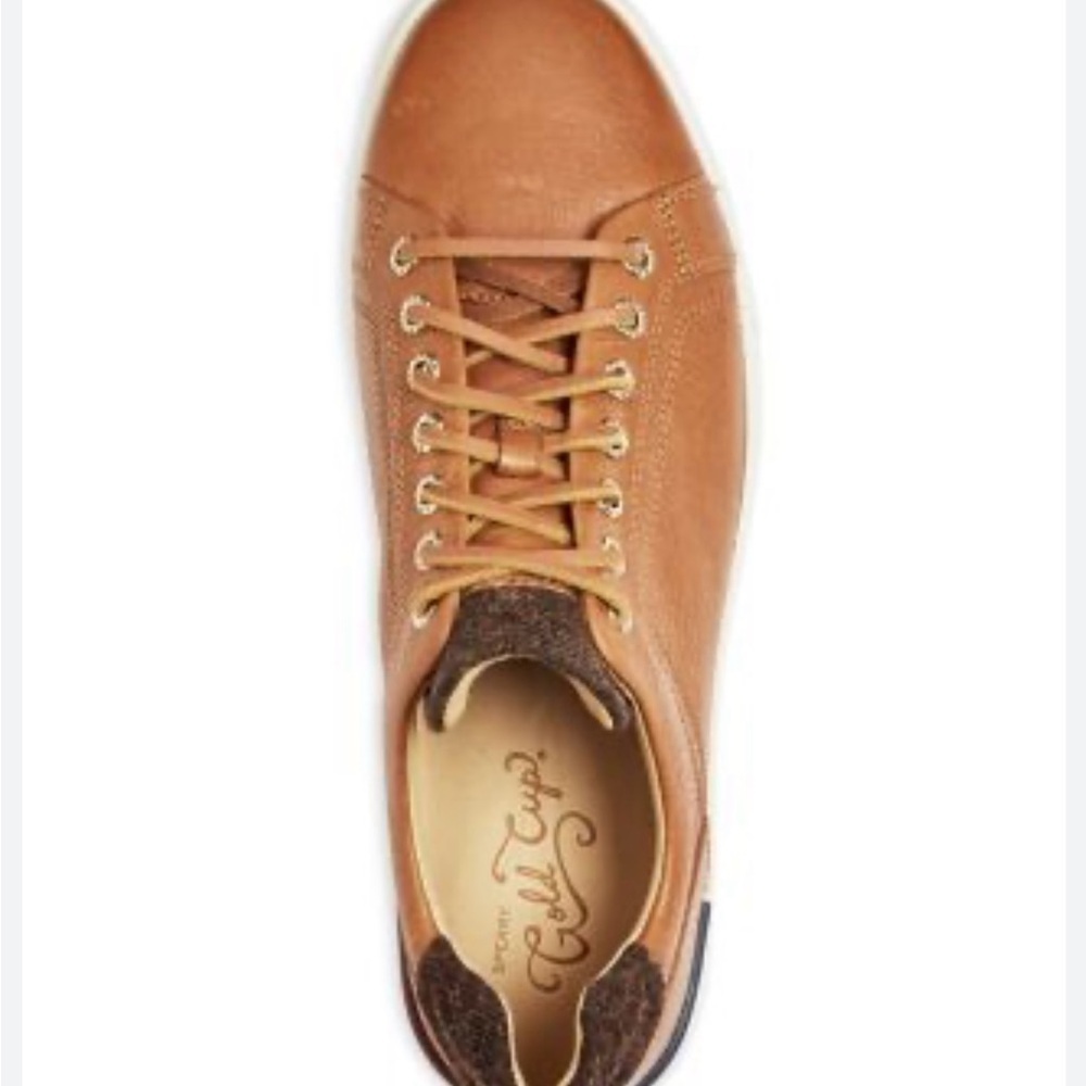 Sperry Tan Gold Cup Sneakers with Suede Finish and Beige Sole